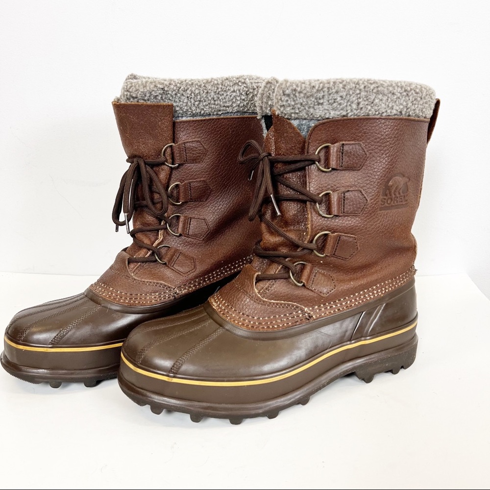 Sorel Kananaskis II snow leather rubber insulated duck boots